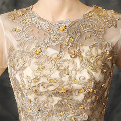 The Stellar Champagne Ball Gown