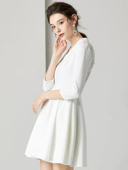 The Rochelle Short Lace Back Gown