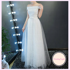 The Layla Long Off Shoulder Evening Gown