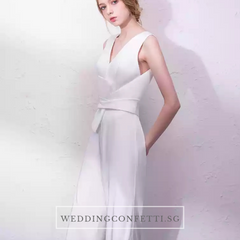 The Oorelle Toga Colour Block White and Black Pantsuit