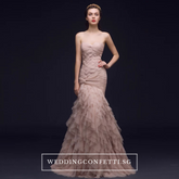 The Carlista Beige / Red Tube Dress
