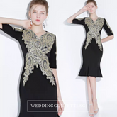 The Pezice Black Long Sleeves Dress