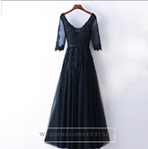 The Serena White/ Blue / Red / Pink / Black Long Sleeves Gown