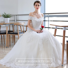The Anna Wedding Bridal Off Shoulder Gown