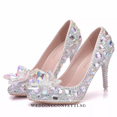 The Tatiana Wedding Bridal Cinderella Crystal Heels