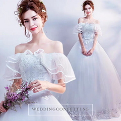 The Athelia Wedding Bridal Off Shoulder Ball Gown