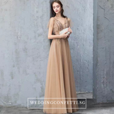 The Charlene Champagne Tulle Gown