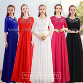 The Kistina Long Sleeves Royal Blue / White / Red / Fuchsia / Black Dress (Available in 5 colours)
