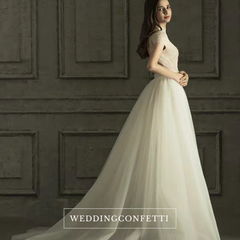 The Rossalie Wedding Bridal High Collar Gown