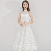 The Lorelie High Collar Lace Sleeveless Dress (Available in 2 colours)