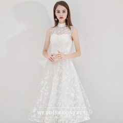 The Lorelie High Collar Lace Sleeveless Dress (Available in 2 colours)