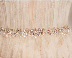The Penelopia Champagne Halter Gown