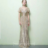 Greta Gold Glitter Dress