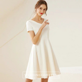 The Mary White Short Sleeves Dress (Available in Long Sleeves)