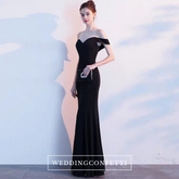 The Tiffanie Black Off Shoulder Gown