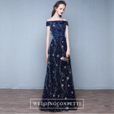 The Cassiopeia Off Shoulder Blue Gown