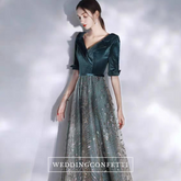 The Michaela Long Sleeves Blue Gown