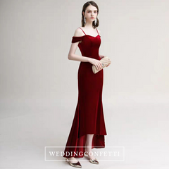 The Radienne Red Off Shoulder Gown