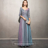 The Cailey Iridescent Long Sleeves Gown (Available in 4 colours)