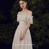 The Rosalind Wedding Bridal Off Shoulder Off White Gown