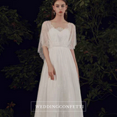The Rosalle Wedding Bridal High Waisted Tube White Gown (With Drape)