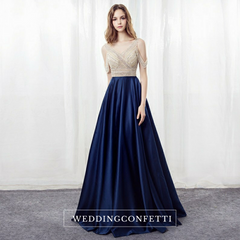 The Shelby Blue Off Shoulder Gown (Available in 2 colours)