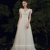 The Paisleigh Wedding Bridal Cap Sleeves Gown