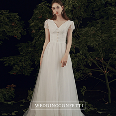 The Paisleigh Wedding Bridal Cap Sleeves Gown