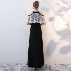 The Lorde Lace Off Shoulder / Halter Black Dress