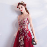 The Raureni Red Sleeveless Gown