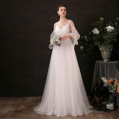 The Noval Wedding Bridal Illusion Sleeves Gown