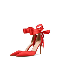 The Tessa Wedding Bridal Ribbon Lace Up Heels (Available in 3 colours)