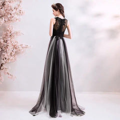The Cornelia Black Lace Sleeveless Ombre Dress