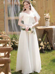 The Ragnhild Wedding Bridal Off Shoulder Bow Gown