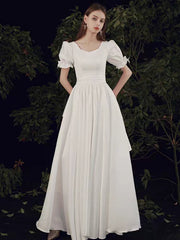 The Penelope Wedding Bridal Short Sleeve Dress