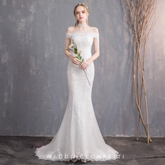 The Renalyda Wedding Bridal Lace Off Shoulder Gown (Available in 2 Styles)