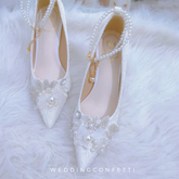 The Rhonda White Bridal Heels
