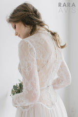 The Lorde Bohemian High Neck Bridal Gown