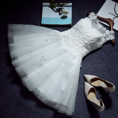 The Teselly White Sleeveless Short Tulle Dress