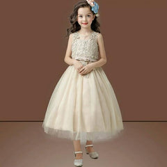 The Olivia Champagne Flower Girl Dress