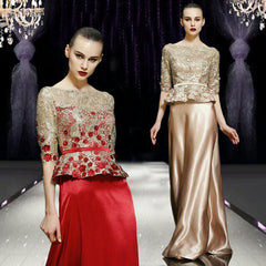 The Rosalyn Mother-Of-Bride Pleated Gown (Available in 2 Colours)