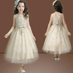 The Olivia Champagne Flower Girl Dress