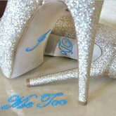 I Do and Me Too Wedding Shoes Stilettos Glitter Stickers