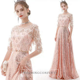 The Kumie Long Sleeve Black/Red/Pink/Silver Gown