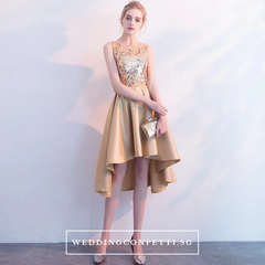 The Teris Gold / Silver / Red Sleeveless Gown
