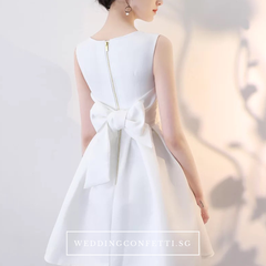 The Amelia Bow White / Black Sleeveless Dress (Available in 2 colours)