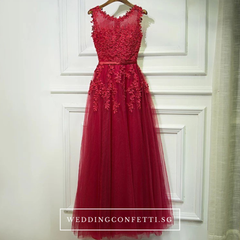 The Rose Pink/Red Lace Sleeveless Dress