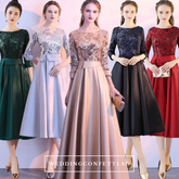 The Tessa Gold / Silver / Red / Black / Green Long Sleeve Gown (Available in 5 colours)