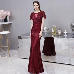 The Lorniston Sequined Red Gown