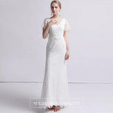The Petunia Wedding Bridal Illusion Short Draped Sleeves Lace Gown